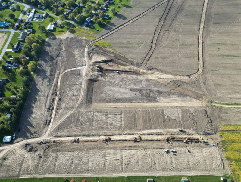 the farm development aerial photo