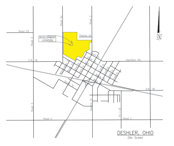 deshler, OH map
